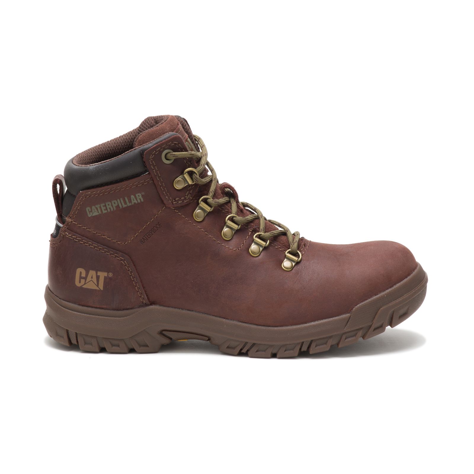 Women's Caterpillar Mae Steel Toe Waterproof Work Boots Brown Ireland EPWQ17653